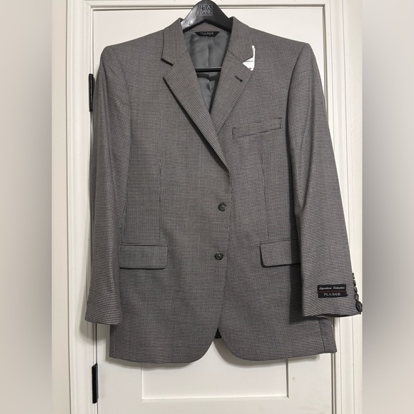 Jos. A. Bank Charcoal Checkered Blazer